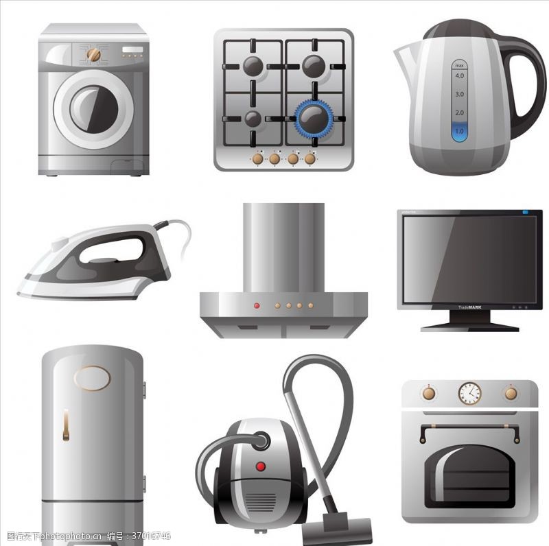 家電矢量圖 開啟創意設計的無限可能